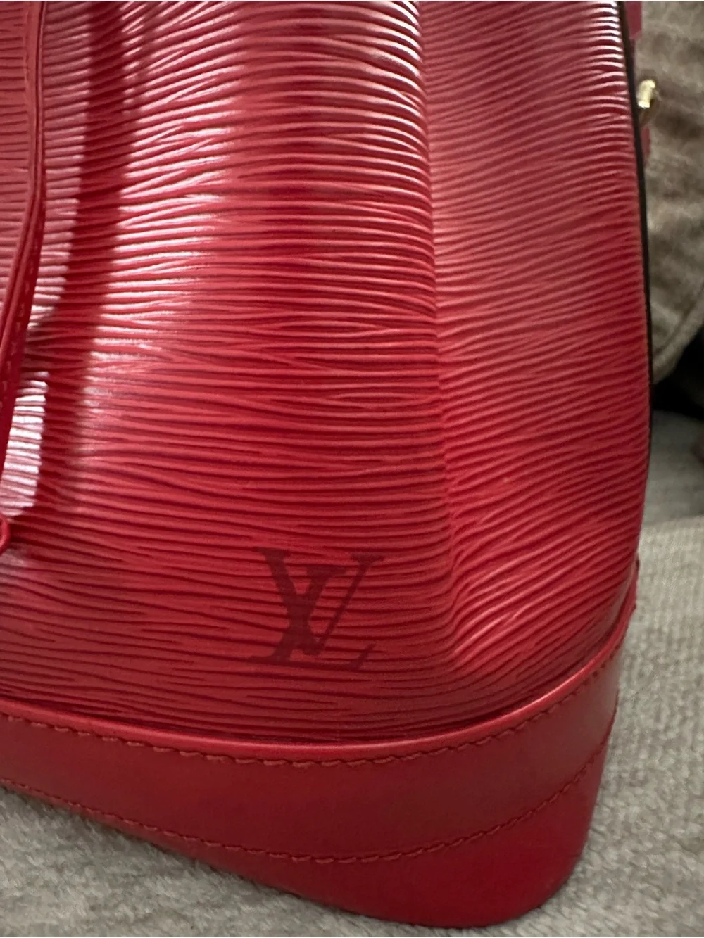 Louis Vuitton Noé in Castilian Red Epi Leather
